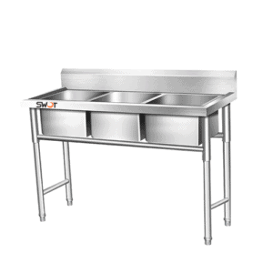 Triple Stainless Steel Compartment Commercial Sink